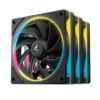 Obrázek DEEPCOOL Ventilátor FL12 SE 3v1, 3 x 120mm, ARGB, černá