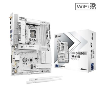 Obrázek ASRock MB Sc LGA1851 B860 Challenger WiFi WHITE, Intel B860, 4xDDR5, 1xHDMI, WiFi, ATX