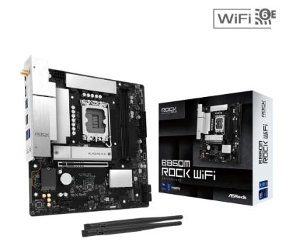 Obrázek ASRock MB Sc LGA1851 B860M ROCK WIFI, Intel B860, 2xDDR5, 1xHDMI, 1x DP, WiFi, mATX