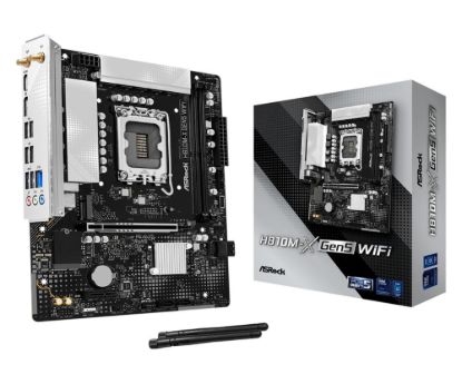 Obrázek ASRock MB Sc LGA1851 H810M- X Gen5 WiFi, Intel H810, 2xDDR5, 1xDP, 1xHDMI, WiFi, mATX