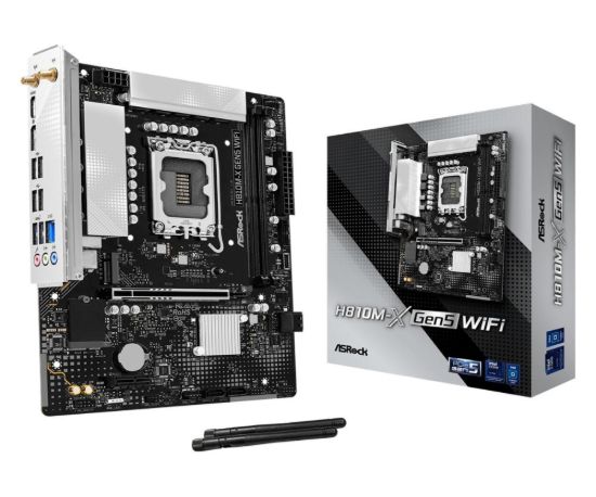 Obrázek ASRock MB Sc LGA1851 H810M- X Gen5 WiFi, Intel H810, 2xDDR5, 1xDP, 1xHDMI, WiFi, mATX