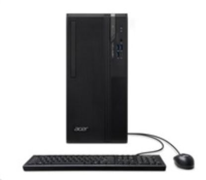 Obrázek ACER PC Veriton VS2720G, i3- 14100, 8 GB DDR5, 512 GB M.2 SSD, Wifi, DVD±RW, USB KB+mouse, W11P, 180 W, Black