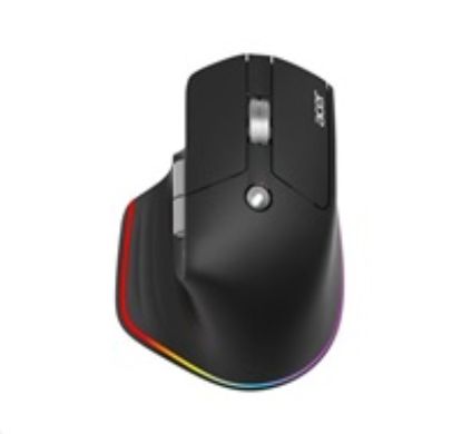 Obrázek ACER bezdrátová myš Easy Fit Mouse, ergonomická, 4000dpi, 6 tlačítek, RGB, 10m dosah, USB- C, BT, Black
