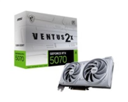 Obrázek MSI VGA NVIDIA GeForce RTX 5070 12G VENTUS 2X OC WHITE, RTX 5070, 12 GB GDDR7, 3xDP, 1xHDMI