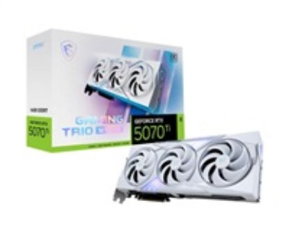 Obrázek MSI VGA NVIDIA GeForce RTX 5070 Ti 16G GAMING TRIO OC WHITE, RTX 5070 Ti, 16 GB GDDR7, 3xDP, 1xHDMI