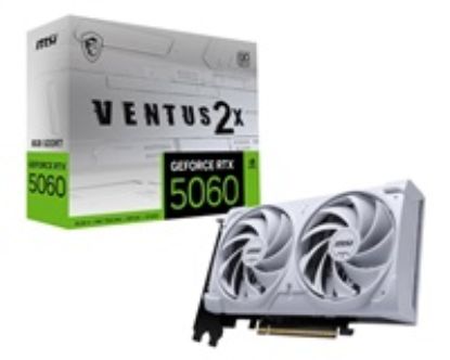 Obrázek MSI VGA NVIDIA GeForce RTX 5060 8G VENTUS 2X OC WHITE, RTX 5060, 8 GB GDDR7, 3xDP, 1xHDMI