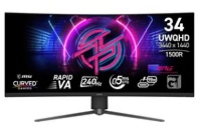 Obrázek MSI LCD MPG 346CQRF X24, 34", VA, 3440 x 1440, 240 Hz, 0.5 ms, HDMI, DP, USB, VESA, Audio, Black