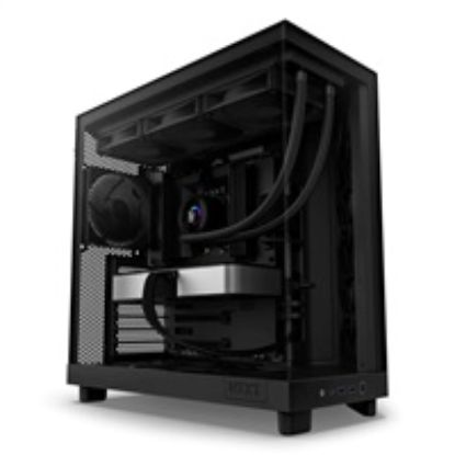 Obrázek NZXT skříň H6 Flow dvoukomorová / MidT / 3 x 120mm fan / 2xUSB 3.2 / USB- C / prosklená bočnice i čelo / černá