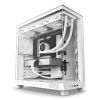 Obrázek NZXT skříň H6 Flow dvoukomorová / MidT / 3 x 120mm fan / 2xUSB 3.2 / USB- C / prosklená bočnice i čelo / bílá