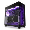 Obrázek NZXT skříň H6 Flow RGB dvoukomorová / MidT / 3 x 120mm RGB fan / 2xUSB 3.2 / USB- C / prosklená / černá