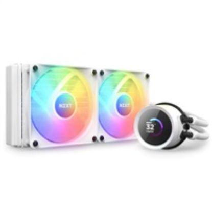 Obrázek NZXT vodní chladič Kraken 240 RGB / 2 x 120mm fan / 4- pin PWM / LCD disp. / 6 let / bílá