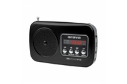 Obrázek Orava RP 130 přenosný rádiopřijímač, SD Karta, výstup na sluchátka, LED displej, FM rádio, USB, AUX vstup, černý