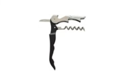 Obrázek Orava WO- 8 pákový otvírák na víno a pivo, dvoustupňový, praktický nožík, černá