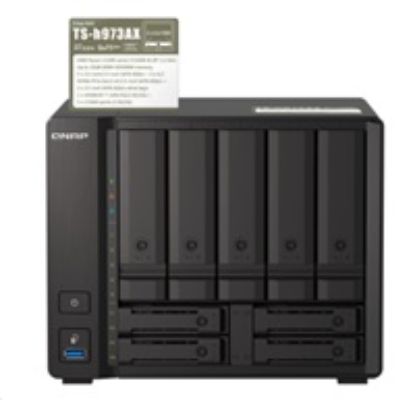 Obrázek QNAP TS- h973AX- 8G (4C/ RyzenV1500B/ 2, 2GHz/ 8 GBRAM/ 9xSATA/ 2 x 2, 5GbE/ 1 x 10GbE/ 4xUSB3.2)