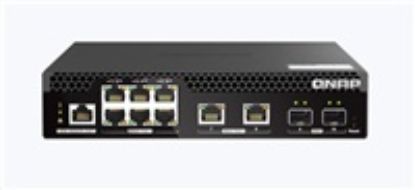 Obrázek QNAP switch QSW- M2106PR- 2S2T (2xSFP+, 2 x 10GbE, 6 x 2, 5GbE, 8xPoE++, 310 W)