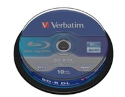 Obrázek VERBATIM BD- R(10- pack)/ DualLayer/ spindle/ 6X/ 50 GB