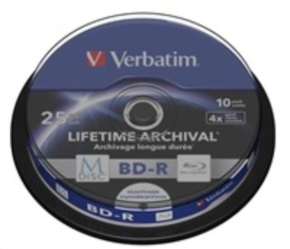 Obrázek VERBATIM MDisc BD- R(10- pack)Spindle/ 4x/ 25 GB