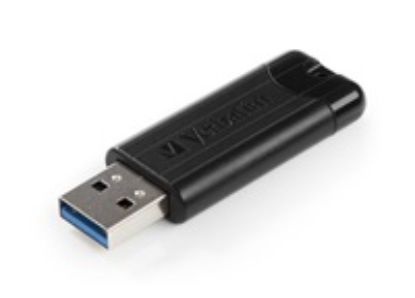 Obrázek VERBATIM Flash Disk PinStripe USB 3.0, 32 GB - černá