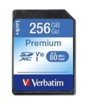 Obrázek VERBATIM SDXC karta 256 GB Class 10, UHS- 1 (R: 80/ W: 10 MB/ s)