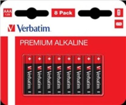 Obrázek VERBATIM Alkalické baterie AAA, 8 PACK , LR03