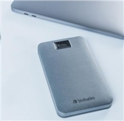 Obrázek VERBATIM externí HDD 1 TB, Executive Fingerprint Secure, USB 3.2 Gen 1 / USB- C, šedá