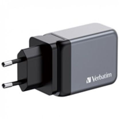 Obrázek VERBATIM GaN Nabíječka do sítě GNC- 65, 65 W, 2x USB- C, 1x USB
