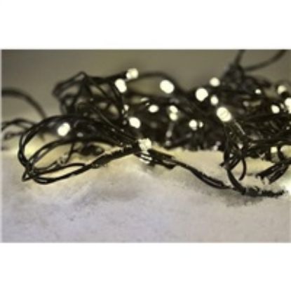 Obrázek Solight LED venkovní vánoční řetěz, 100 LED, 10m, přívod 3m, 8 funkcí, časovač, IP44, teplá bílá