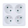 Obrázek Solight rozbočka, 4 x 10A, dětská pojistka, bílá