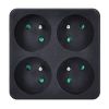 Obrázek Solight rozbočka, 4 x 10A, černá