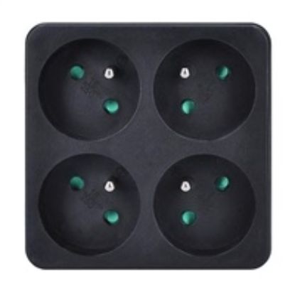 Obrázek Solight rozbočka, 4 x 10A, černá