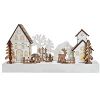 Obrázek Solight LED vánoční vesnička, 34 x 17cm, dřevo, 4 LED, 2x AA