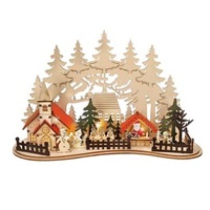 Obrázek Solight LED vánoční městečko s kostelem, 30 x 19cm, 2x AAA