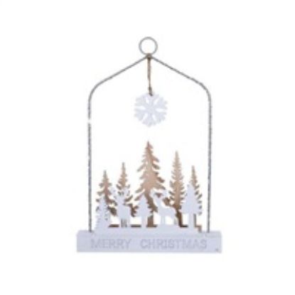 Obrázek Solight LED závěsná dekorace - les s jeleny, 14x LED, 2x AA