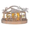 Obrázek Solight vánoční dřevěný betlém podsvícený, 5x LED, přírodní dřevo, 25cm, 2x AA