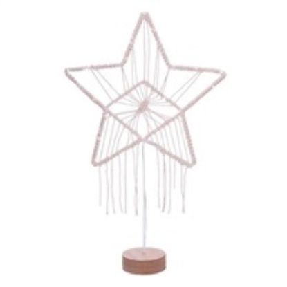 Obrázek Solight LED vánoční hvězda stolní, pletená, 35x LED, 2x AAA
