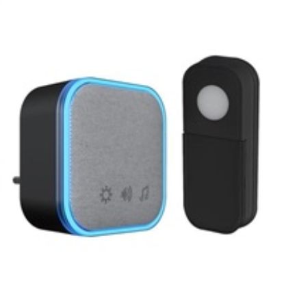 Obrázek Solight bezdrátový zvonek, do zásuvky, 180m, černý, learning code