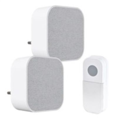 Obrázek Solight 2x bezdrátový zvonek, do zásuvky, 180m, bílý, learning code