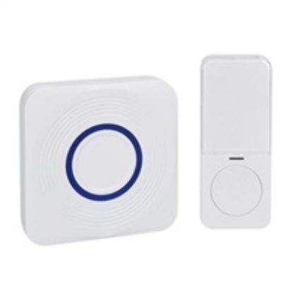 Obrázek Solight bezdrátový zvonek, bateriový + USB, 200m, bílý, learning code