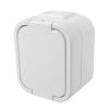 Obrázek Solight zásuvka do vlhka s víčkem, bílá