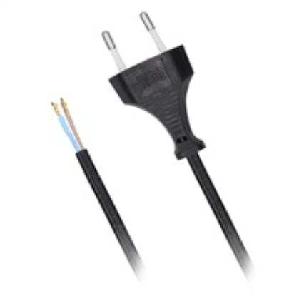 Obrázek Solight flexo šňůra, 2x 0, 75mm2, černá, plochá, 2m