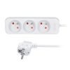 Obrázek Solight prodlužovací přívod 3m, 3 zásuvky, 16A/ 3680 W, PVC, bílý
