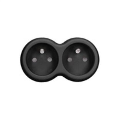 Obrázek Solight rozbočka, 2x 10A, černá