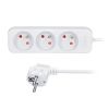 Obrázek Solight prodlužovací přívod, 3 zásuvky, bílý, 1, 5m