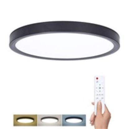 Obrázek Solight LED osvětlení s dálkovým ovladačem Estela Black, 60 W, 4500lm, 50cm, změna chromatičnosti, stmívatelné