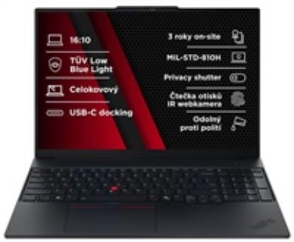 Obrázek LENOVO NTB ThinkPad E16 AMD G3 - Ryzen7 250, 16" WUXGA, 16 GB, 512SSD, FHD+IRcam, W11P