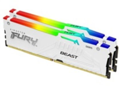Obrázek KINGSTON DIMM DDR5 64 GB (Kit of 2) 5600MT/ s CL40 FURY Beast Bílá RGB XMP