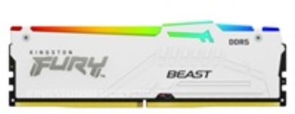 Obrázek KINGSTON DIMM DDR5 128 GB (Kit of 4) 5600MT/ s CL40 FURY Beast White RGB XMP