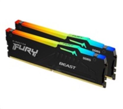 Obrázek KINGSTON DIMM DDR5 32 GB (Kit of 2) 6000MT/ s CL36 FURY Beast RGB Černá EXPO