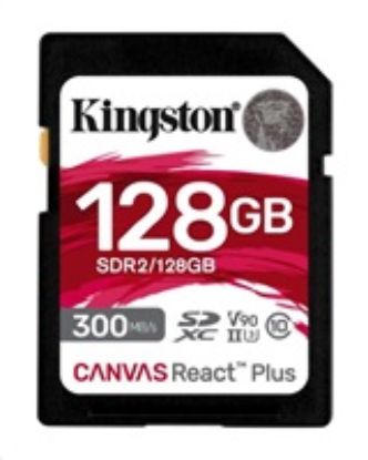 Obrázek Kingston SDXC karta 128 GB Canvas React Plus SDXC UHS- II 300R/ 260 W U3 V90 for Full HD/ 4K/ 8K
