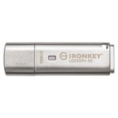 Obrázek Kingston Flash Disk IronKey 128 GB IKLP50 IronKey Locker+ 50 AES USB, w/ 256bit Encryption